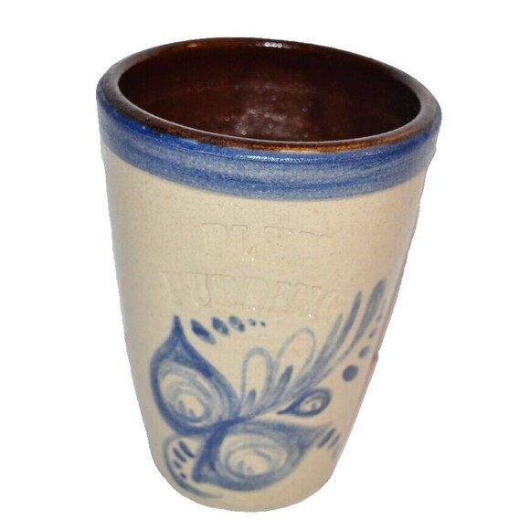 Signed Cedar Swamp Stoneware Co Cape Cod Mass Handcrafted Vase Plum Pudding - Picture 1 of 10